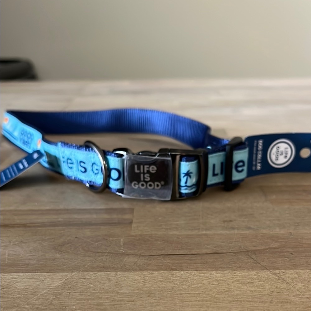 Life is Good Large Dog Collar